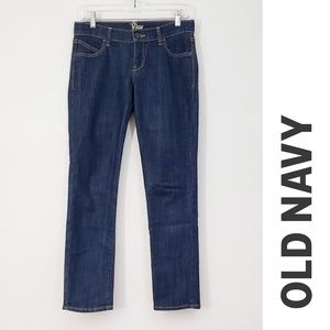 Old Navy Diva Dark Wash Navy Blue Jeans Women's Size 2S Low Rise